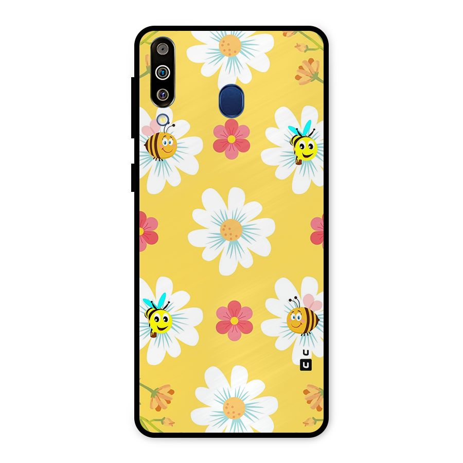 Happy Flowers Metal Back Case for Galaxy M30