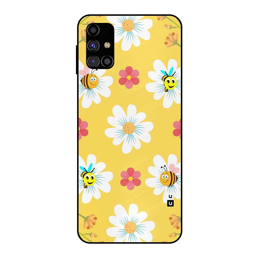 Happy Flowers Metal Back Case for Galaxy M31s