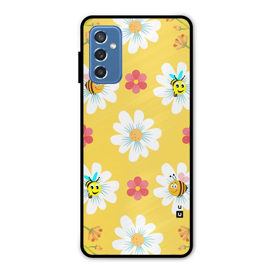 Happy Flowers Metal Back Case for Galaxy M52 5G