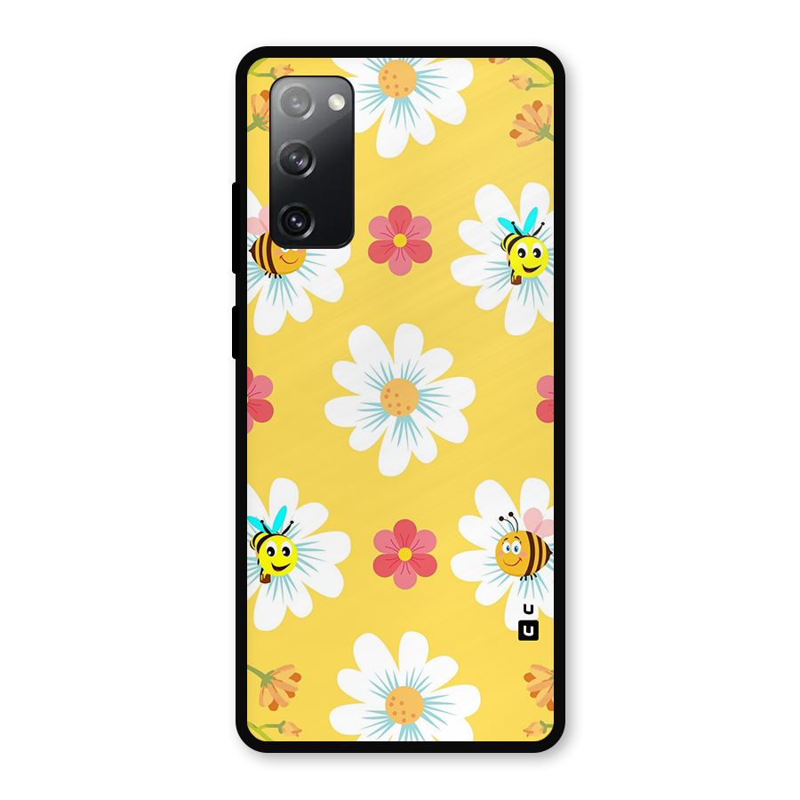 Happy Flowers Metal Back Case for Galaxy S20 FE 5G