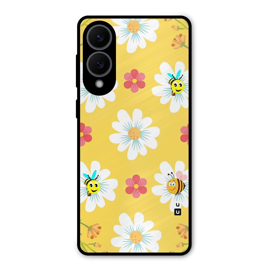 Happy Flowers Metal Back Case for Galaxy S25 Edge