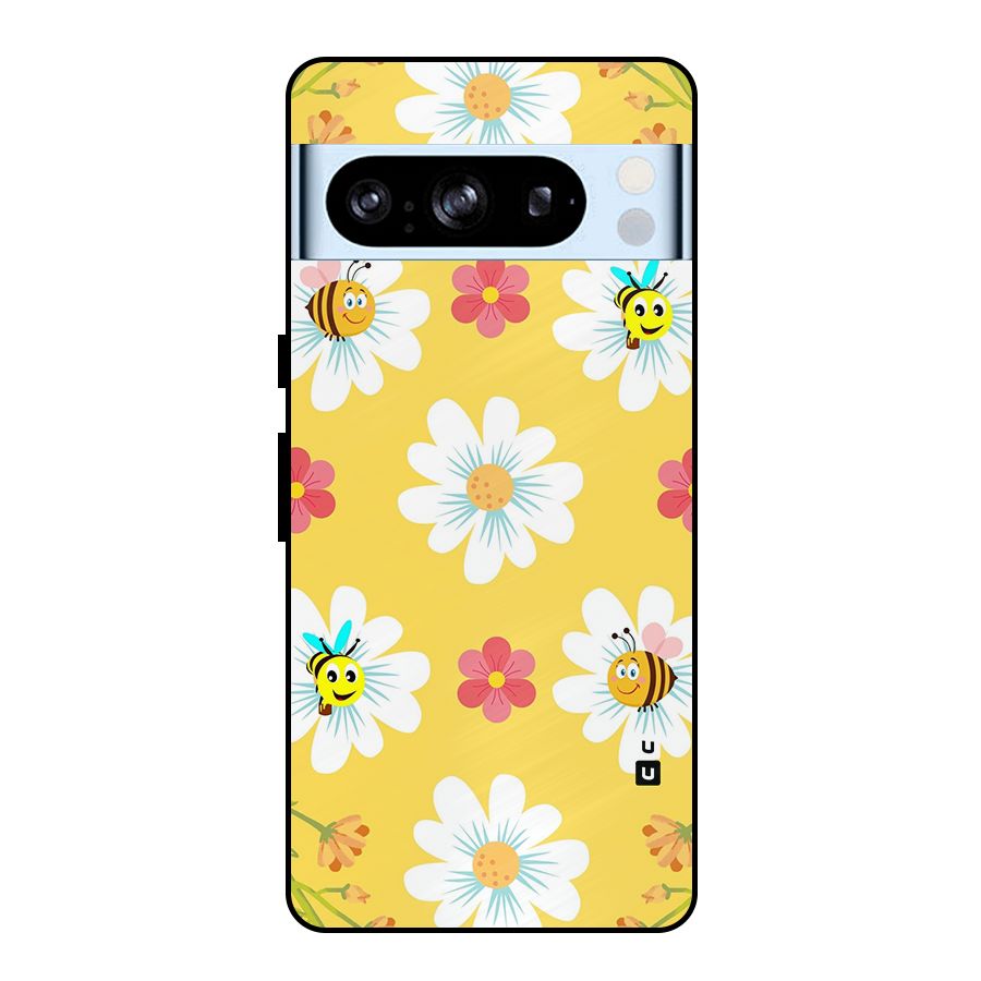 Happy Flowers Metal Back Case for Google Pixel 8 Pro