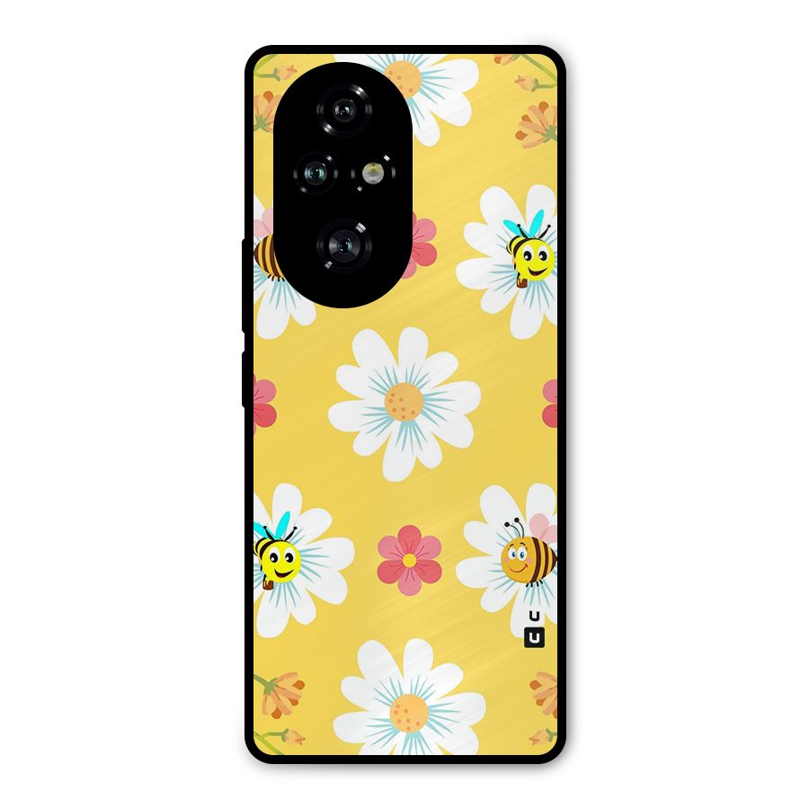 Happy Flowers Metal Back Case for Honor 200 Pro
