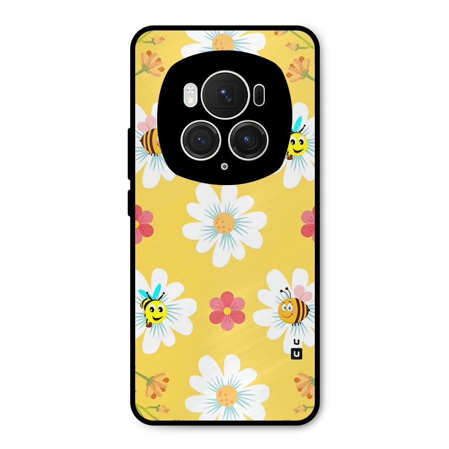 Happy Flowers Metal Back Case for Honor Magic6 Pro
