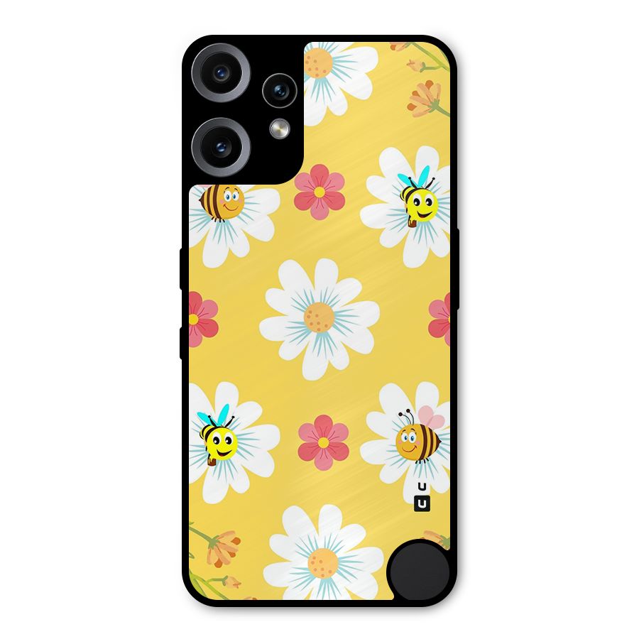 Happy Flowers Metal Back Case for Nothing CMF Phone 2 Pro