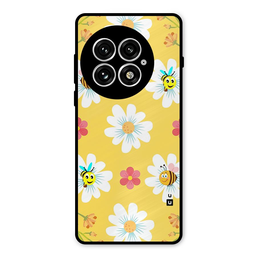 Happy Flowers Metal Back Case for OnePlus 13
