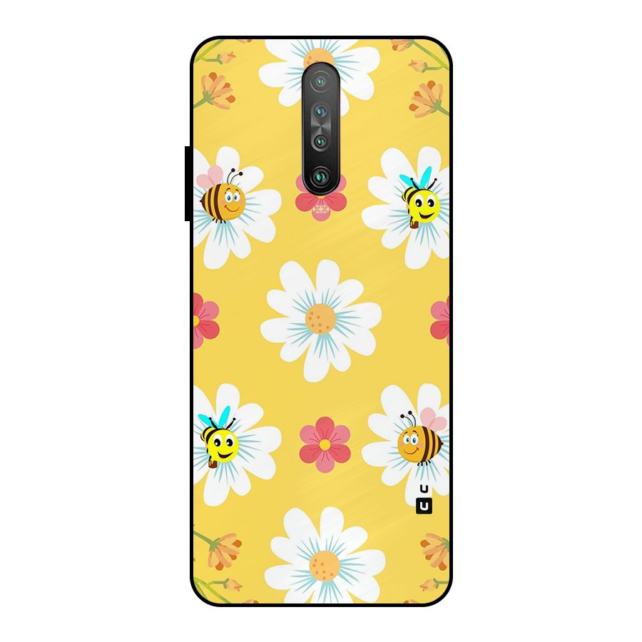Happy Flowers Metal Back Case for Poco X2