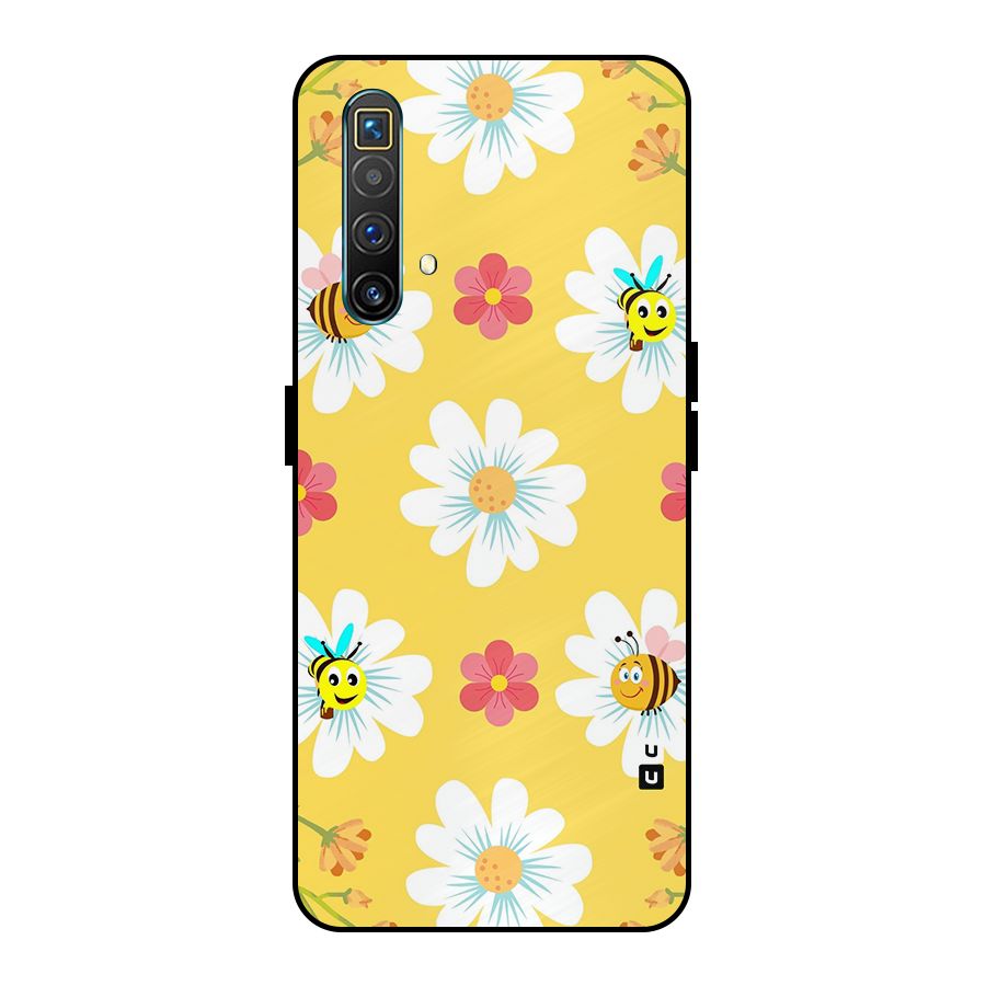 Happy Flowers Metal Back Case for Realme X3 SuperZoom