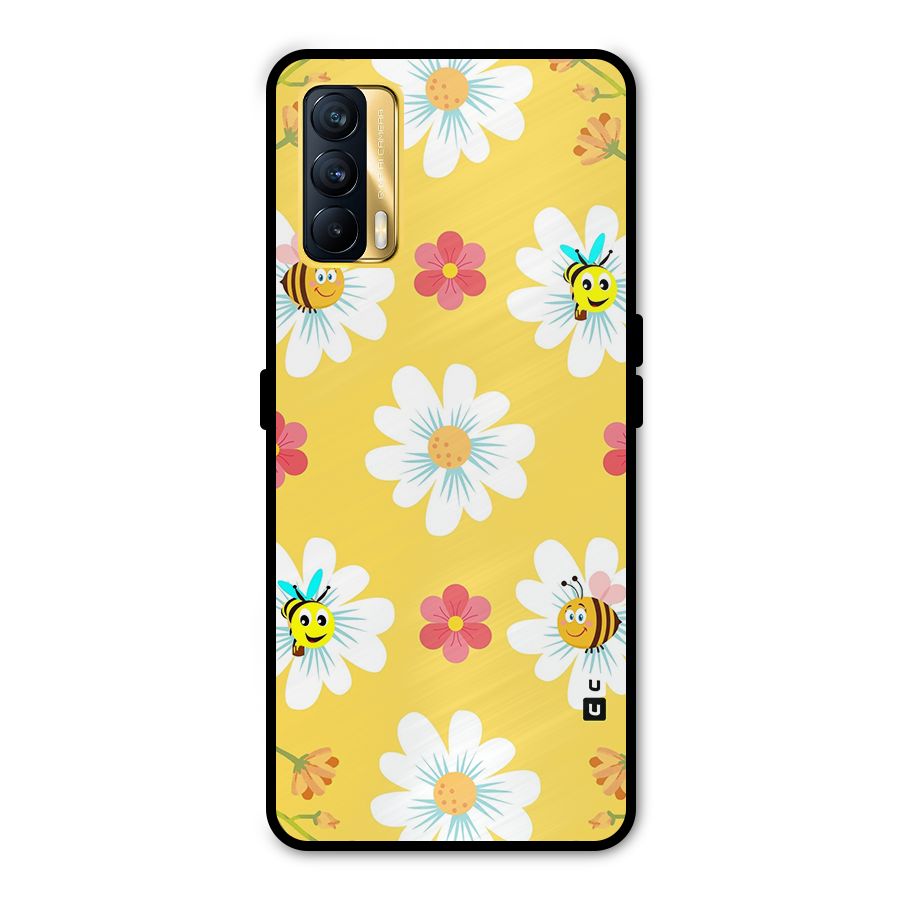 Happy Flowers Metal Back Case for Realme X7