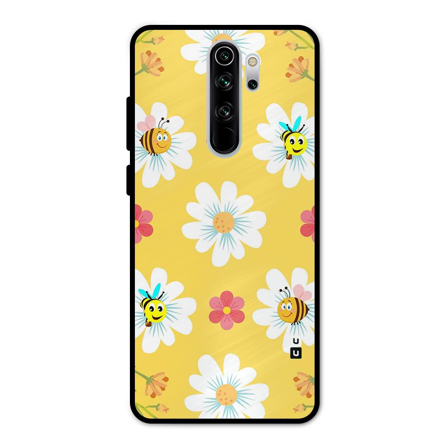Happy Flowers Metal Back Case for Redmi Note 8 Pro
