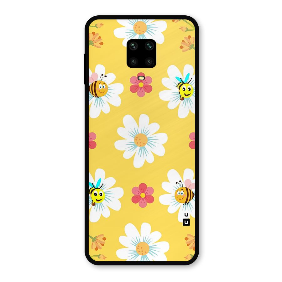 Happy Flowers Metal Back Case for Redmi Note 9 Pro Max