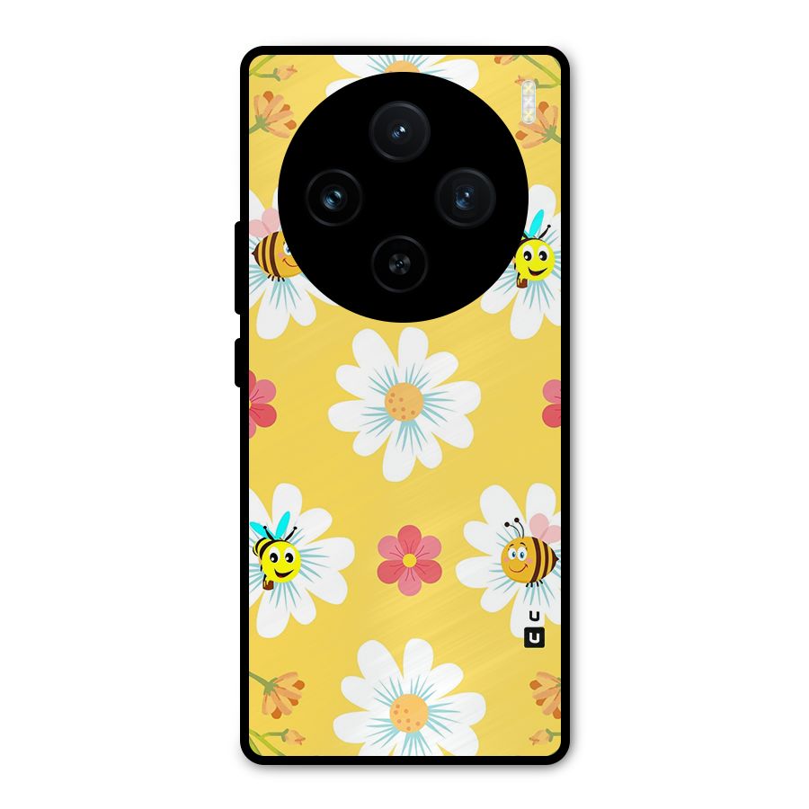 Happy Flowers Metal Back Case for Vivo X100