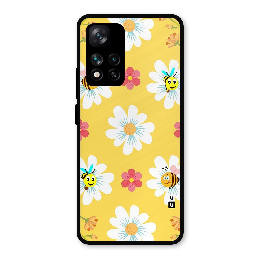 Happy Flowers Metal Back Case for Xiaomi 11i Hypercharge 5G