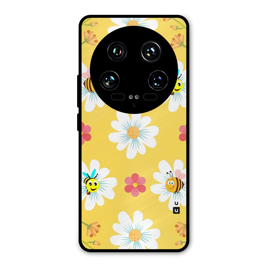 Happy Flowers Metal Back Case for Xiaomi 14 Ultra