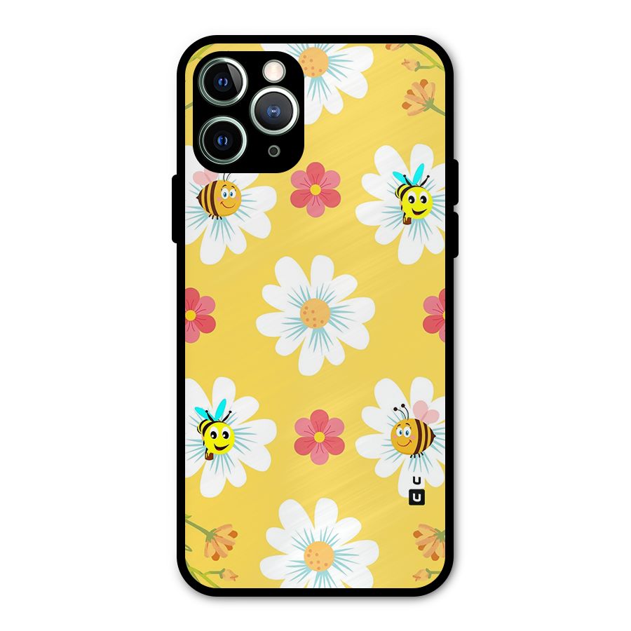 Happy Flowers Metal Back Case for iPhone 11 Pro Max