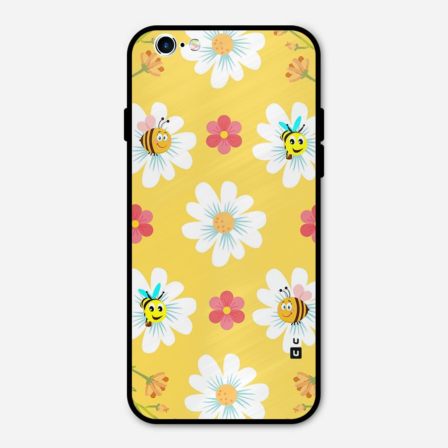Happy Flowers Metal Back Case for iPhone 6 6s