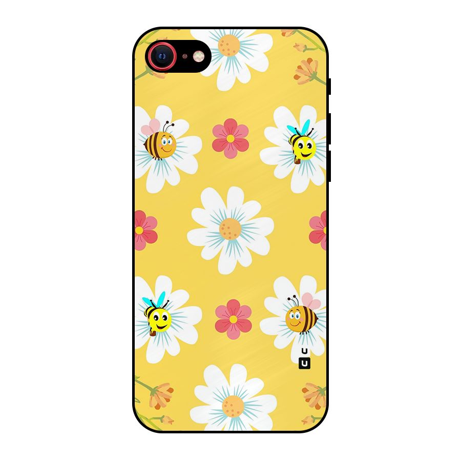 Happy Flowers Metal Back Case for iPhone 7