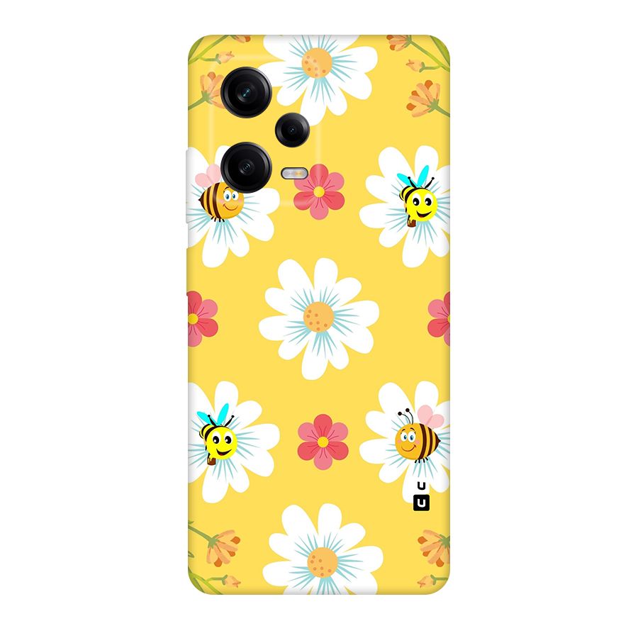 Happy Flowers Original Polycarbonate Back Case for Redmi Note 12 Pro