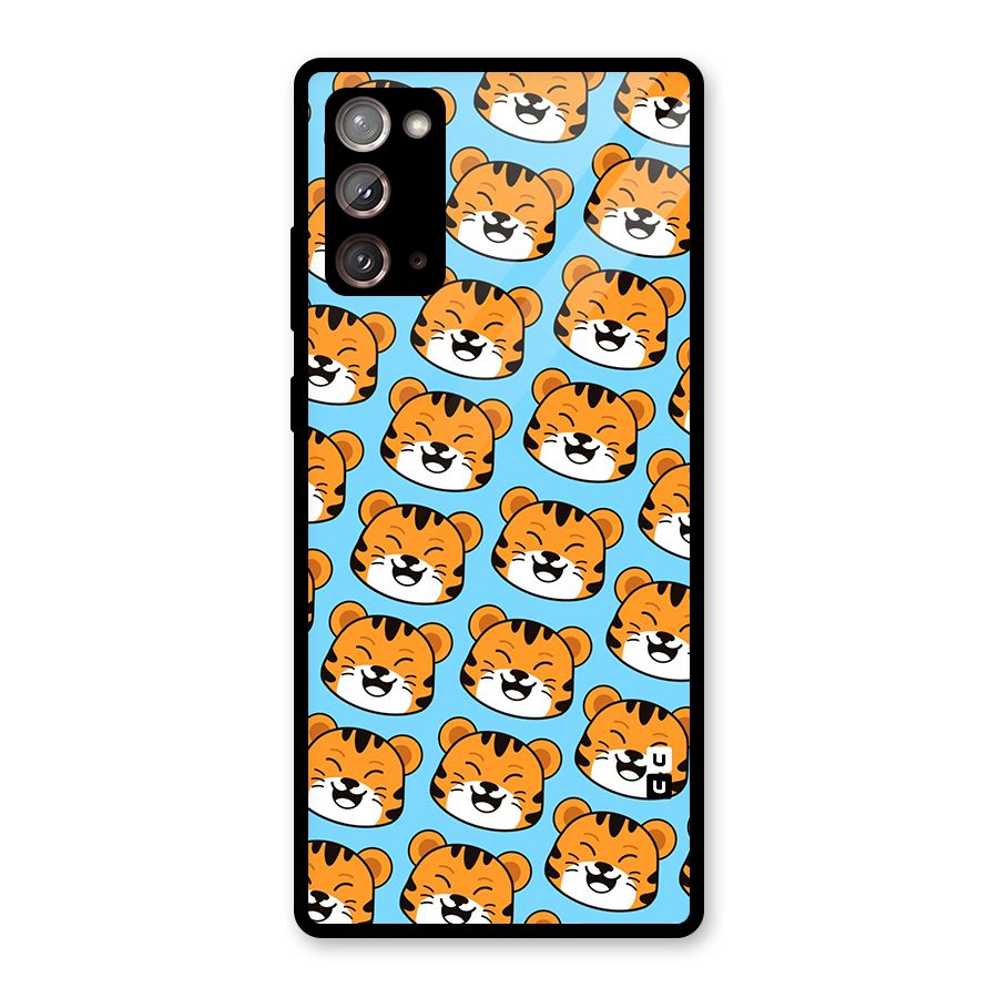Happy Kitten Pattern Glass Back Case for Galaxy Note 20