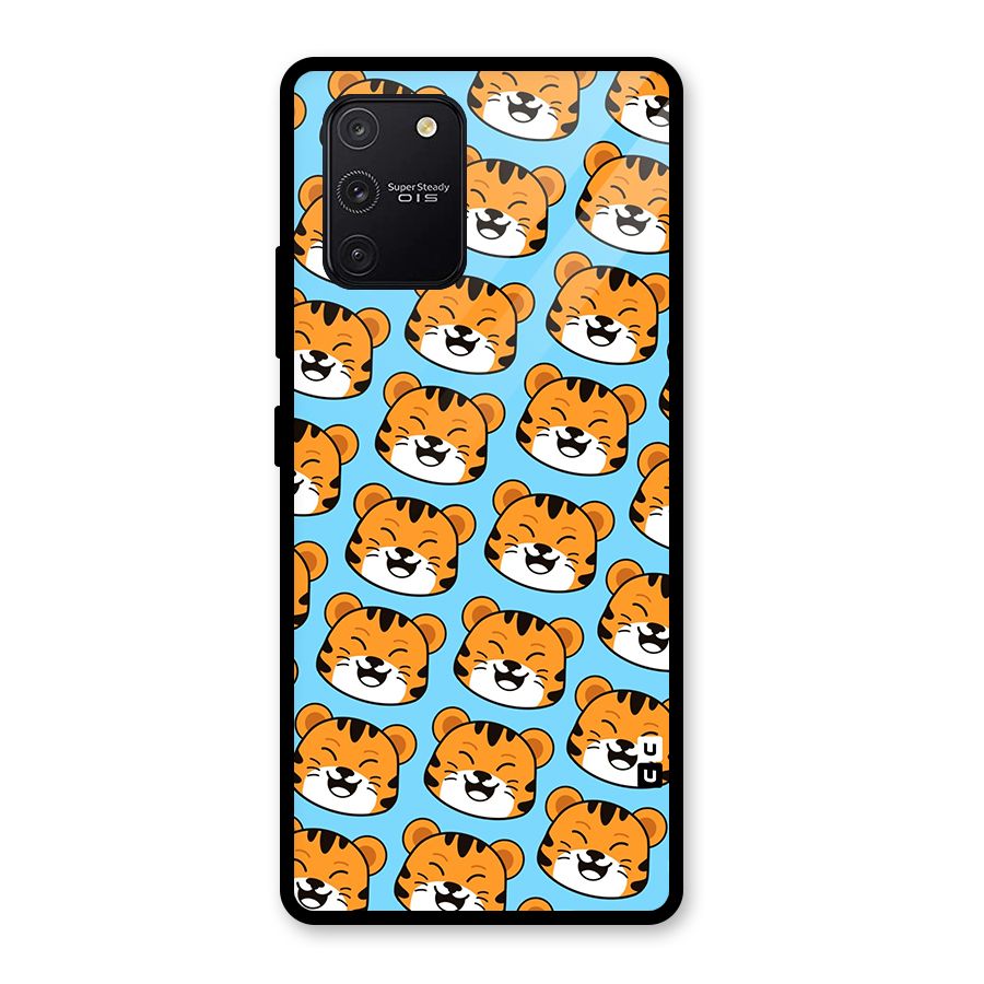 Happy Kitten Pattern Glass Back Case for Galaxy S10 Lite