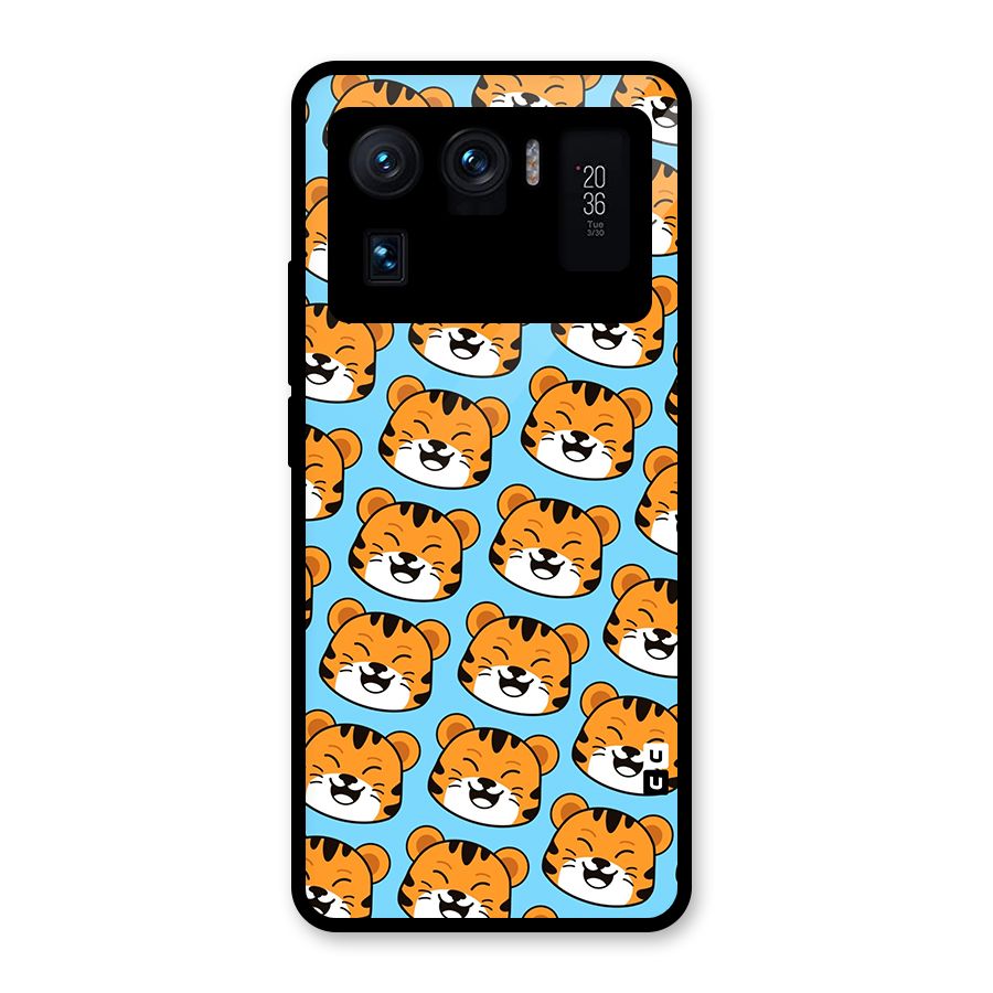 Happy Kitten Pattern Glass Back Case for Mi 11 Ultra