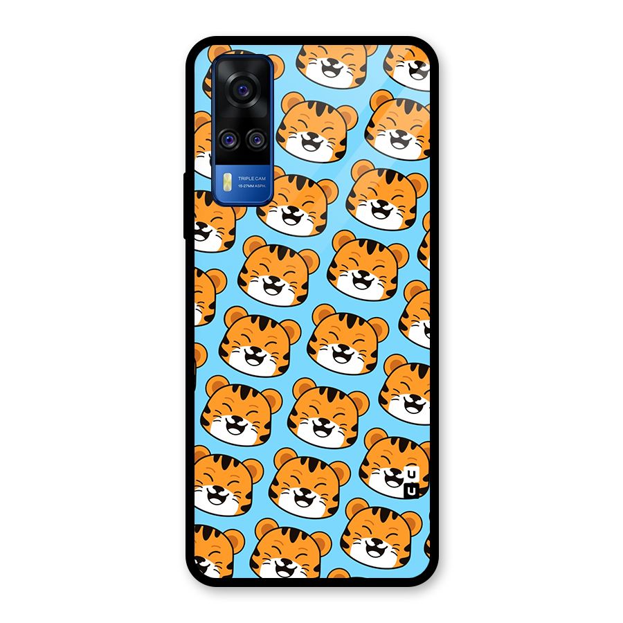Happy Kitten Pattern Glass Back Case for Vivo Y31