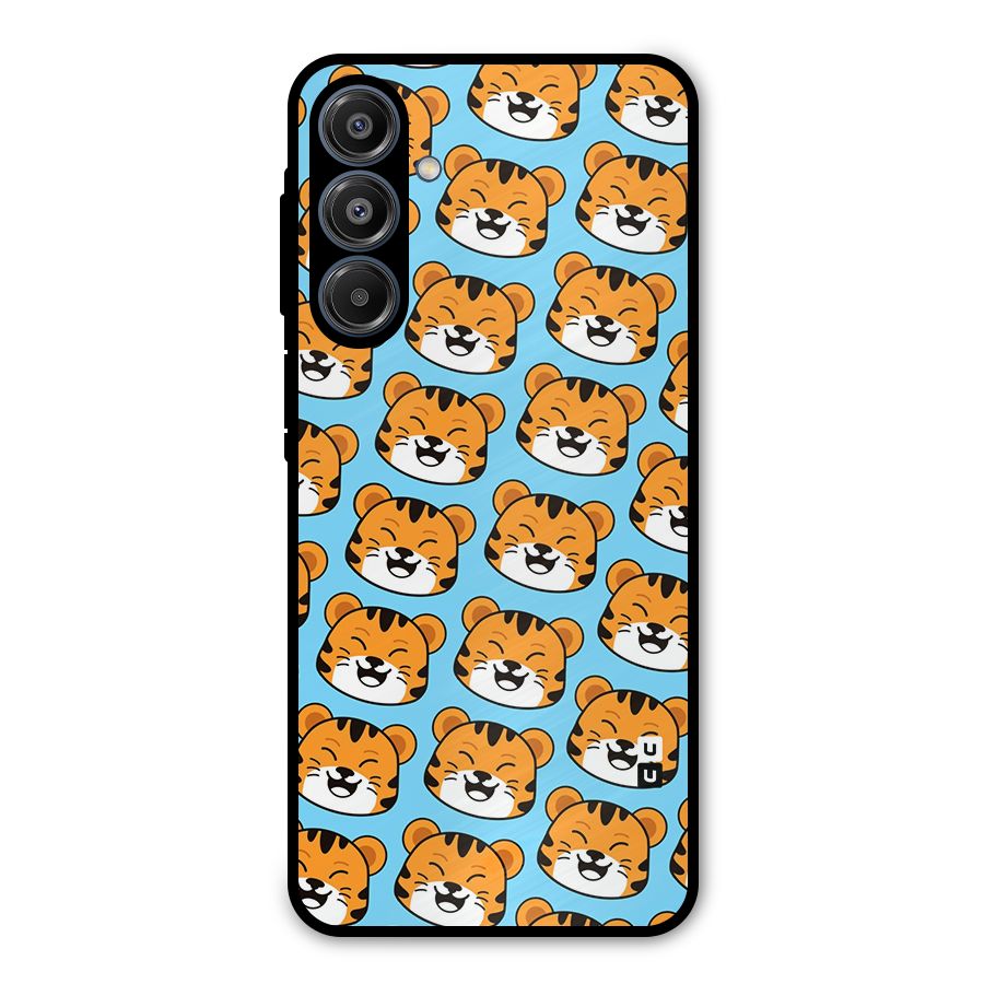 Happy Kitten Pattern Metal Back Case for Galaxy A16 5G