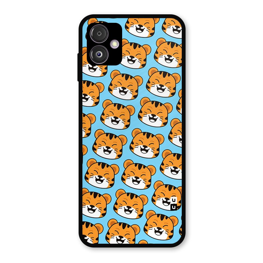 Happy Kitten Pattern Metal Back Case for Galaxy F14