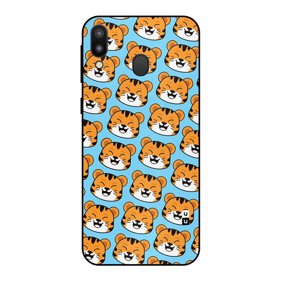 Happy Kitten Pattern Metal Back Case for Galaxy M20