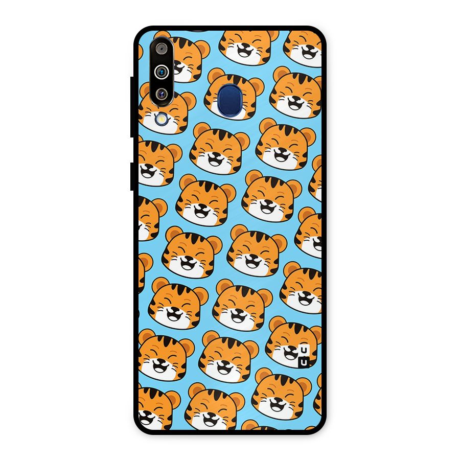 Happy Kitten Pattern Metal Back Case for Galaxy M30