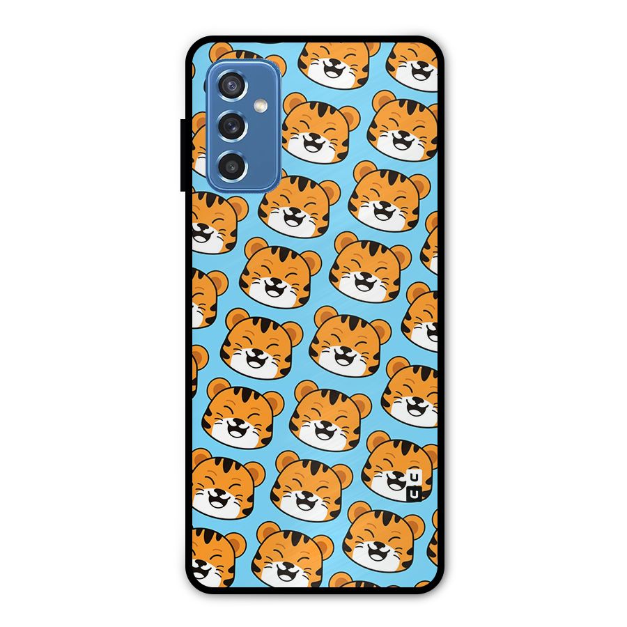 Happy Kitten Pattern Metal Back Case for Galaxy M52 5G