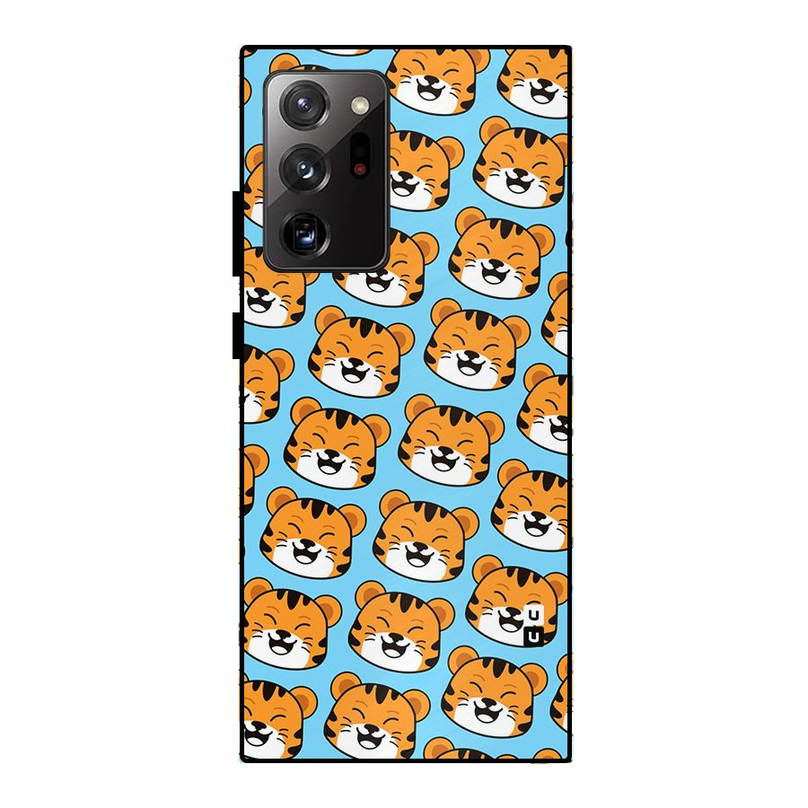 Happy Kitten Pattern Metal Back Case for Galaxy Note 20 Ultra