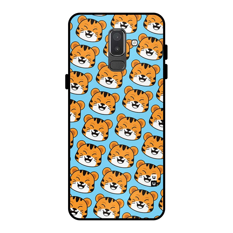 Happy Kitten Pattern Metal Back Case for Galaxy On8 (2018)