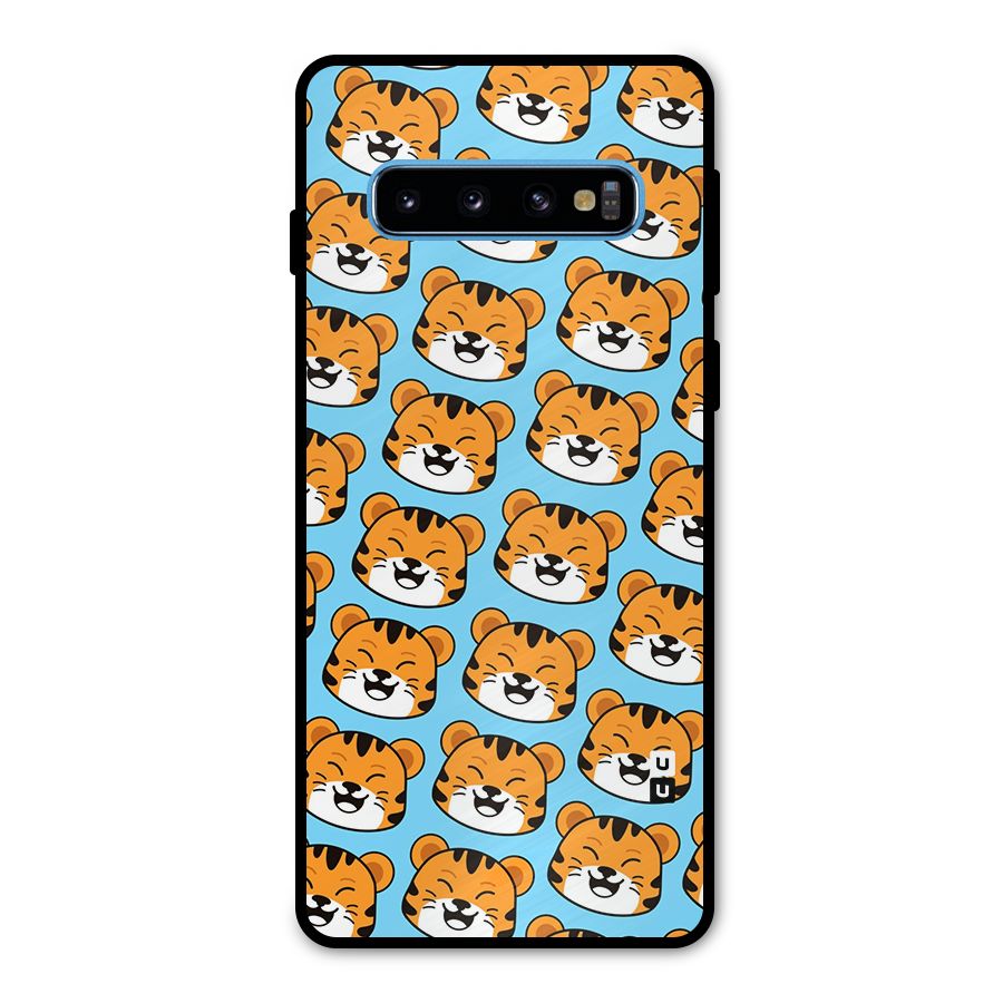 Happy Kitten Pattern Metal Back Case for Galaxy S10