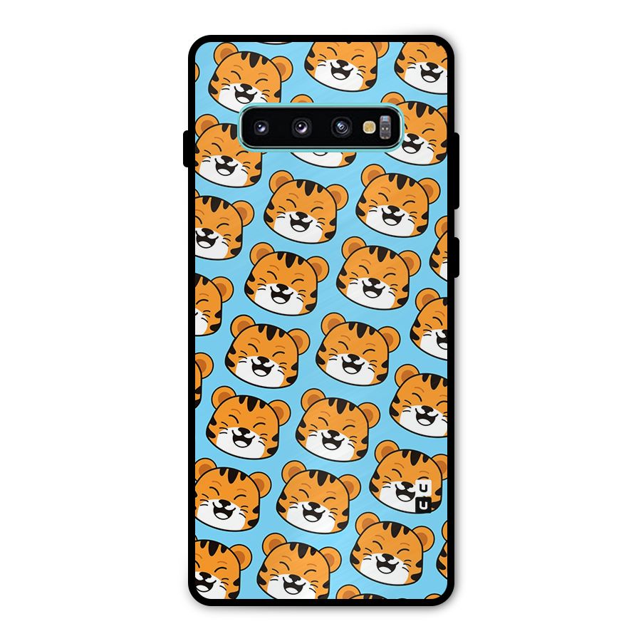 Happy Kitten Pattern Metal Back Case for Galaxy S10 Plus
