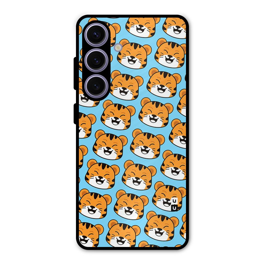 Happy Kitten Pattern Metal Back Case for Galaxy S24