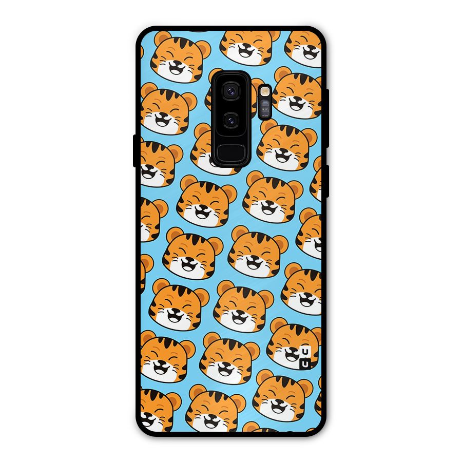 Happy Kitten Pattern Metal Back Case for Galaxy S9 Plus