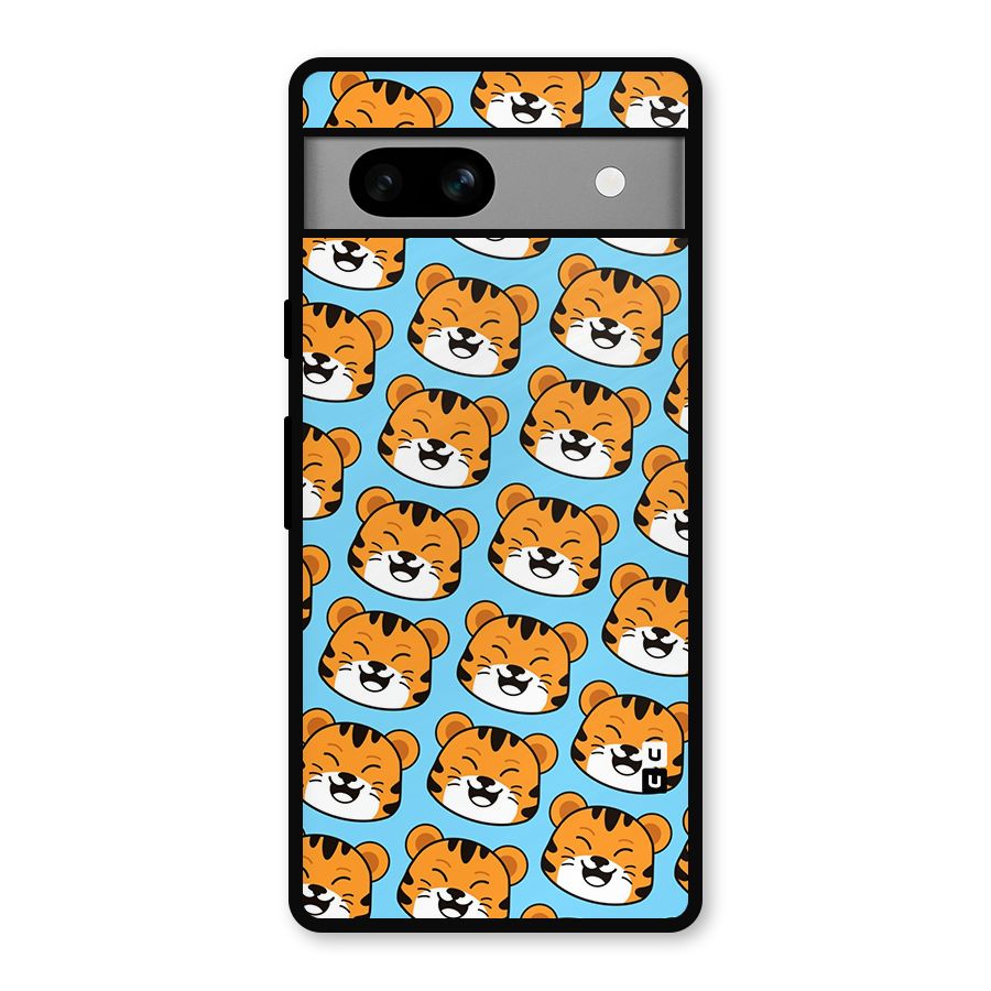 Happy Kitten Pattern Metal Back Case for Google Pixel 7a