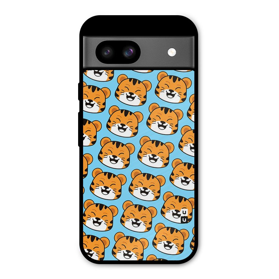 Happy Kitten Pattern Metal Back Case for Google Pixel 8a