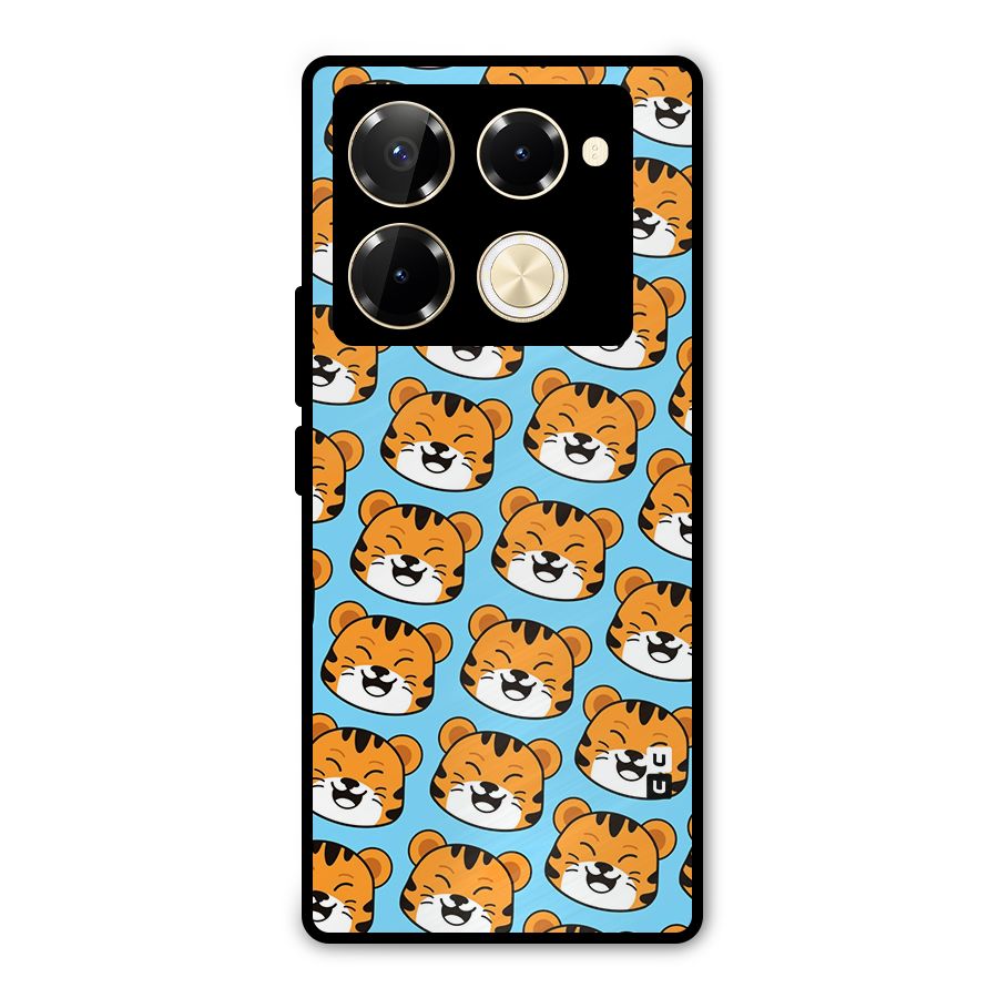 Happy Kitten Pattern Metal Back Case for Infinix Note 40 Pro Plus