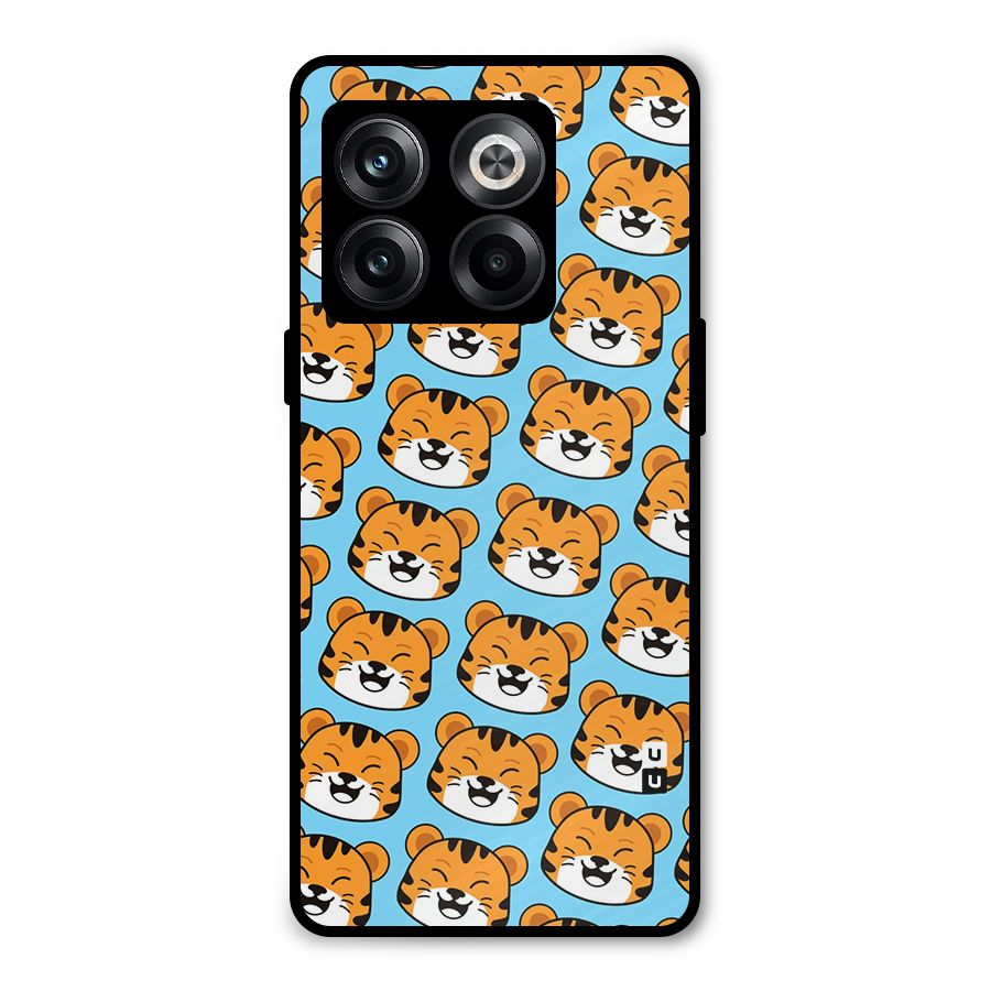Happy Kitten Pattern Metal Back Case for OnePlus 10T