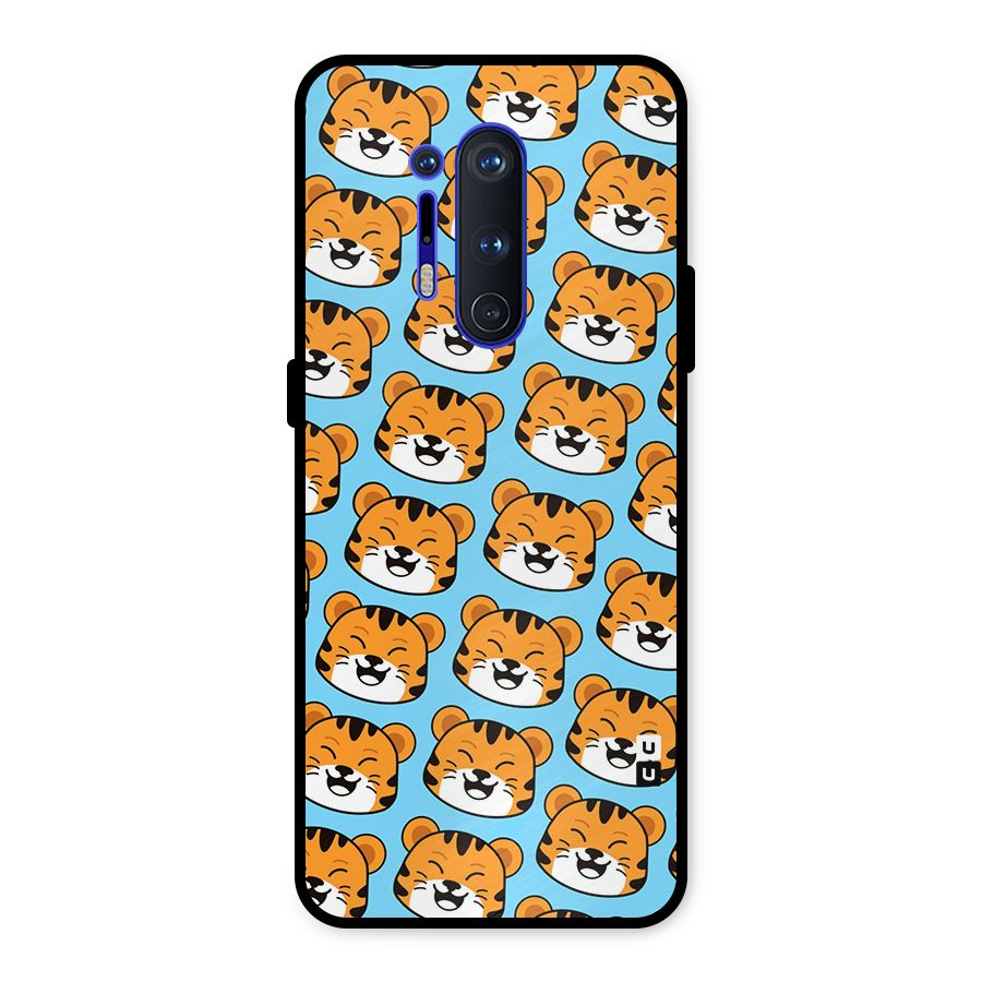 Happy Kitten Pattern Metal Back Case for OnePlus 8 Pro