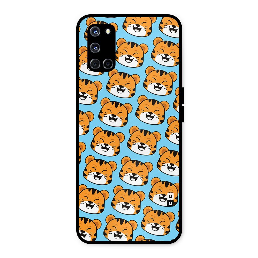 Happy Kitten Pattern Metal Back Case for Oppo A52