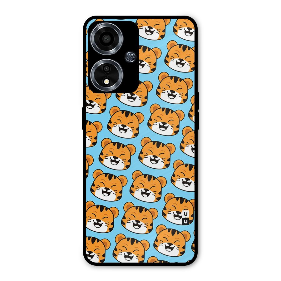 Happy Kitten Pattern Metal Back Case for Oppo A59