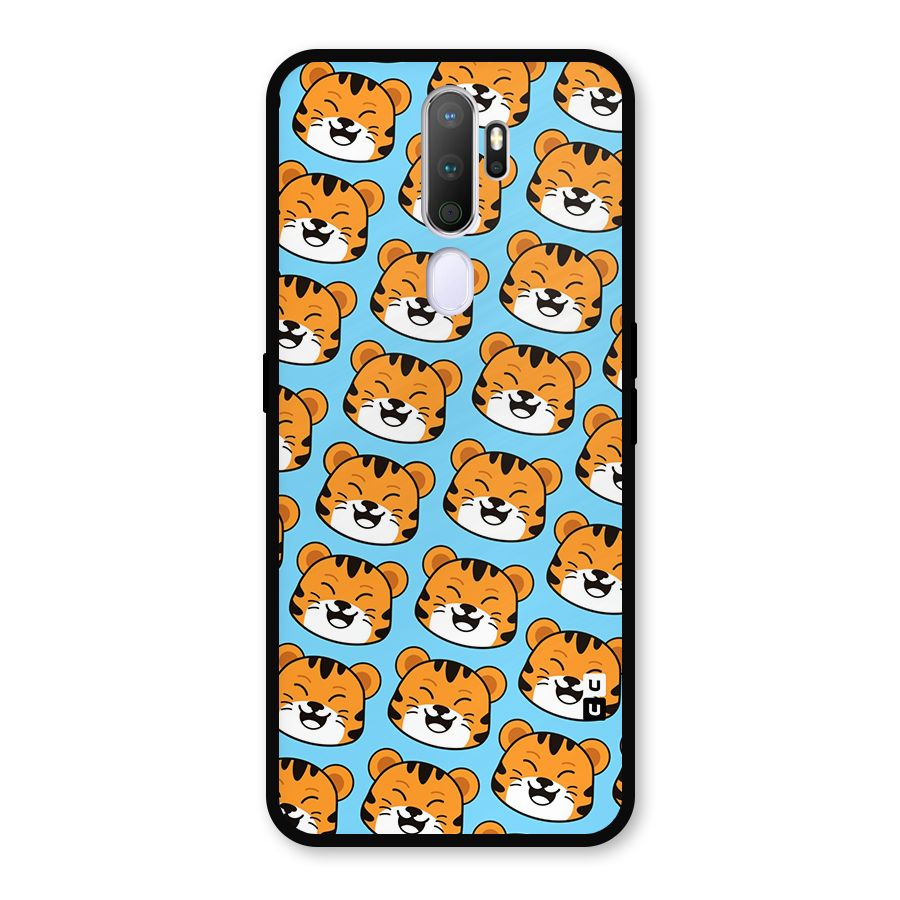 Happy Kitten Pattern Metal Back Case for Oppo A9 (2020)