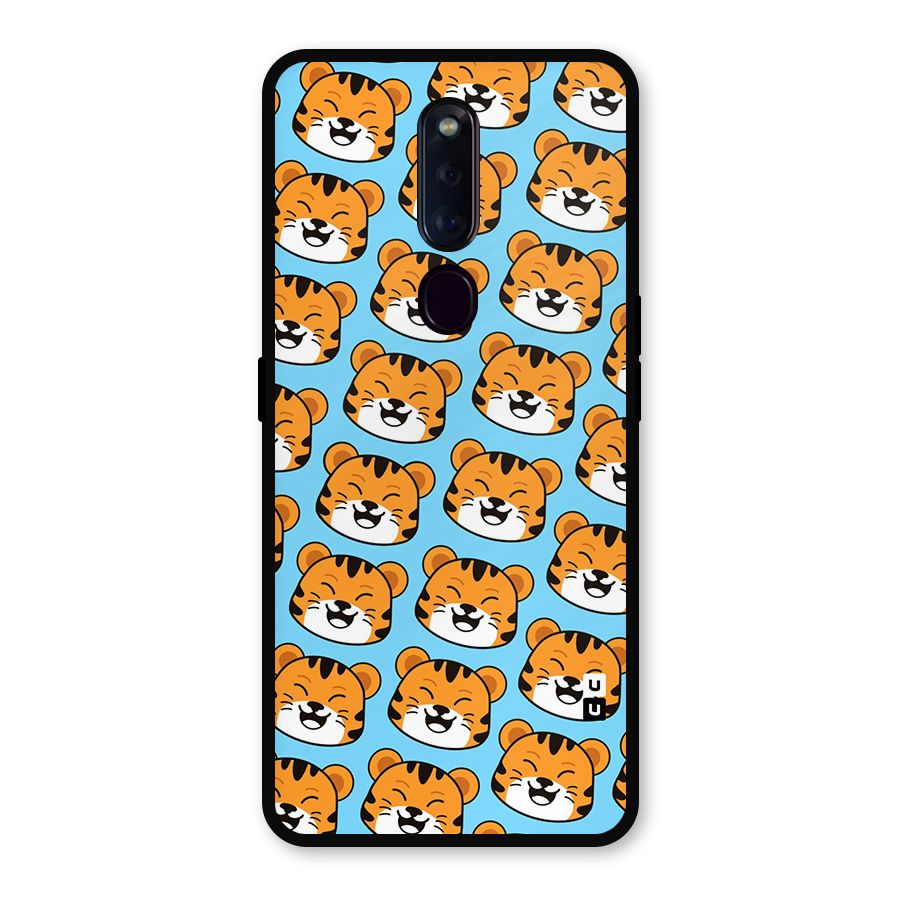 Happy Kitten Pattern Metal Back Case for Oppo F11 Pro