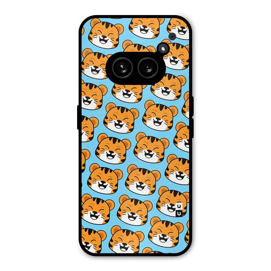 Happy Kitten Pattern Metal Back Case for Nothing Phone 2a