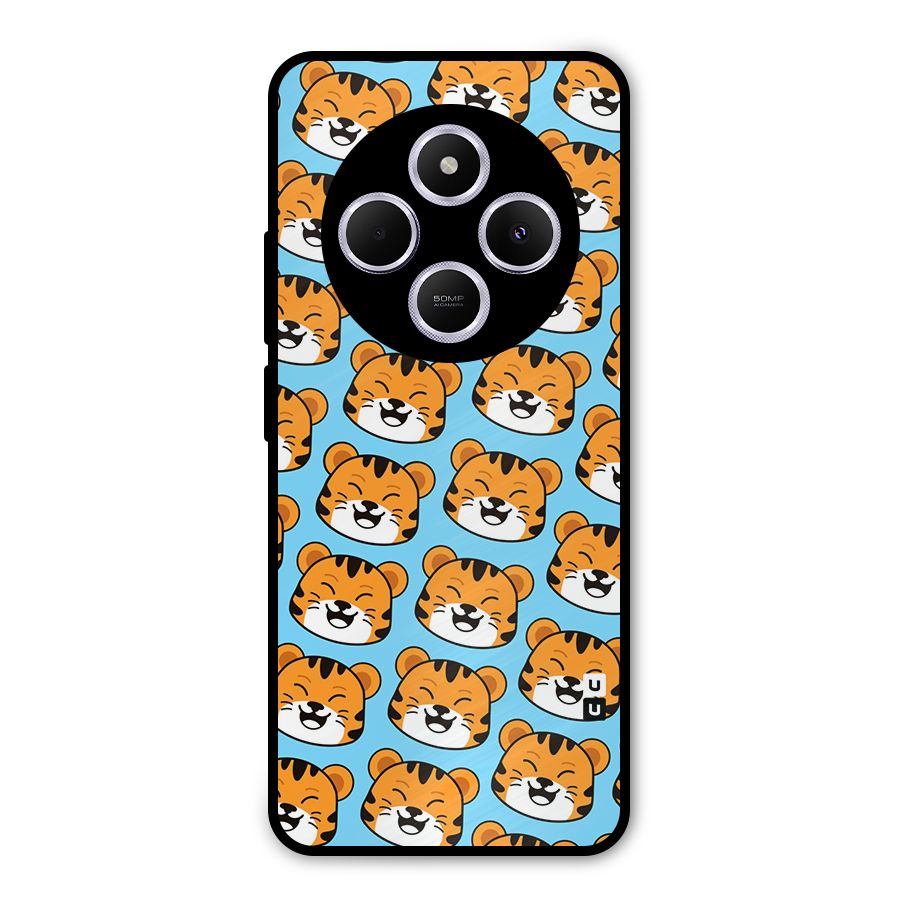 Happy Kitten Pattern Metal Back Case for Poco C75 5G