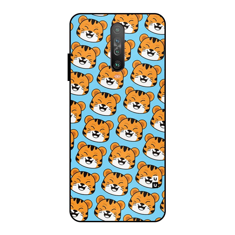 Happy Kitten Pattern Metal Back Case for Poco X2