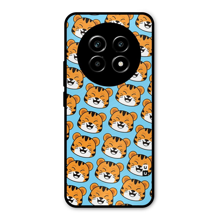 Happy Kitten Pattern Metal Back Case for Realme 14 Pro Lite